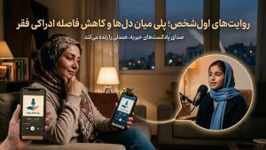 تاثیر روایت‌های اول‌شخص در پادکست‌های خیریه بر کاهش فاصله ادراکی فقر در جامعه